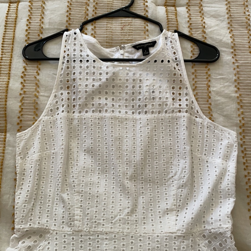 Banana republic white cocktail dress